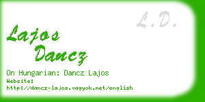 lajos dancz business card